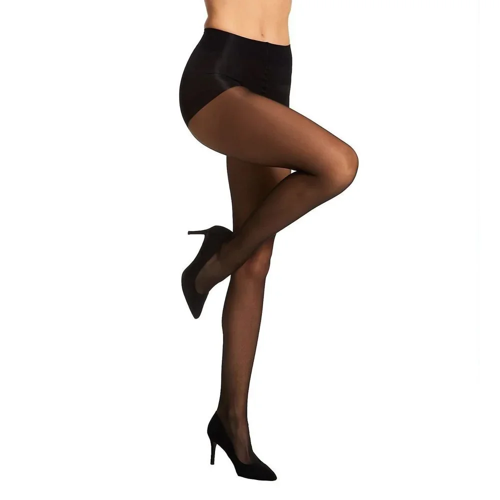 Natori Women's Shimmer Sheer Control Top Tights Black XL